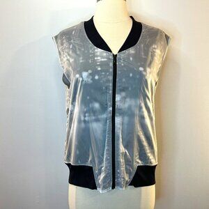 LIME & VINE Women's Black Double Layer Ella Vest - Size Medium - NWT $79